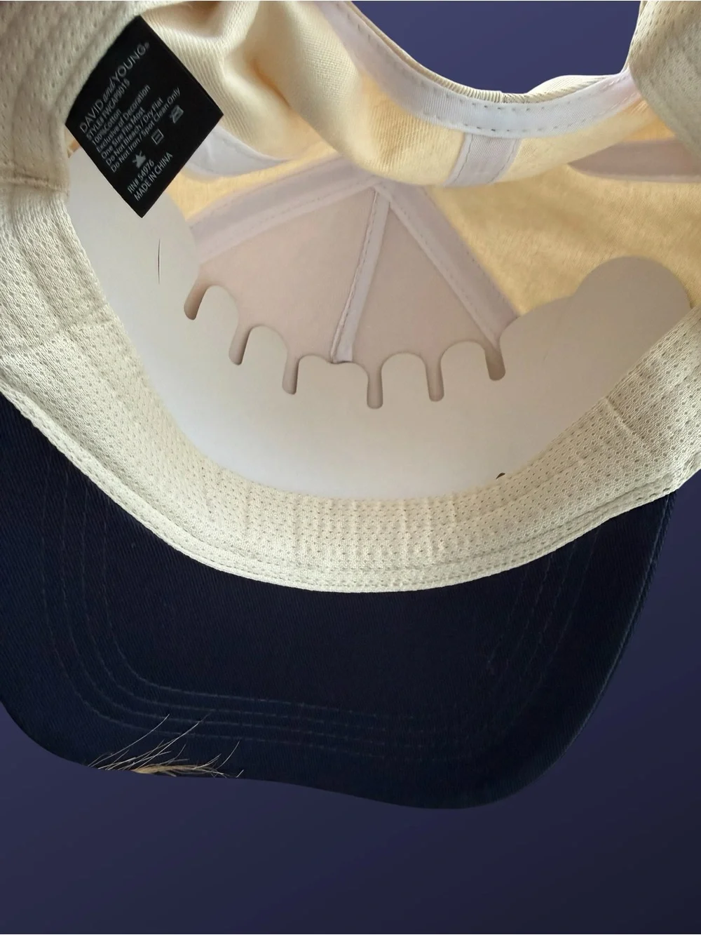 David and Young Cream and Navy 'AMERICAN HONEY' Patch Cap